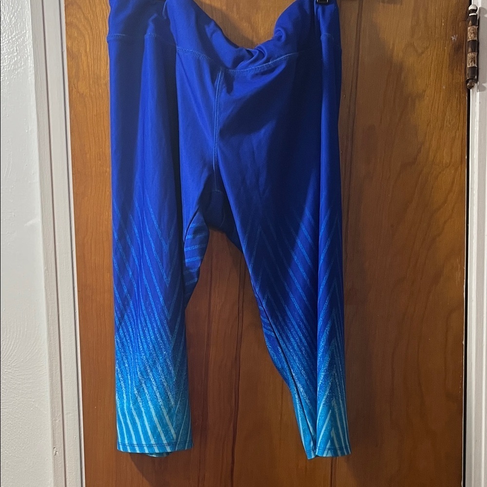Danskin Now Blue and White Leggings